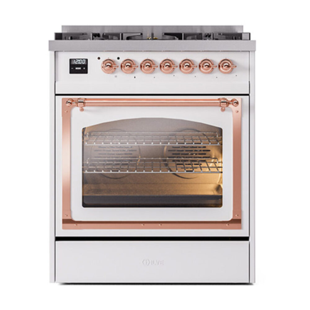 ILVE_UN30NMPRAP_Nostalgie_II_30"_Dual_Fuel_Range_front_view