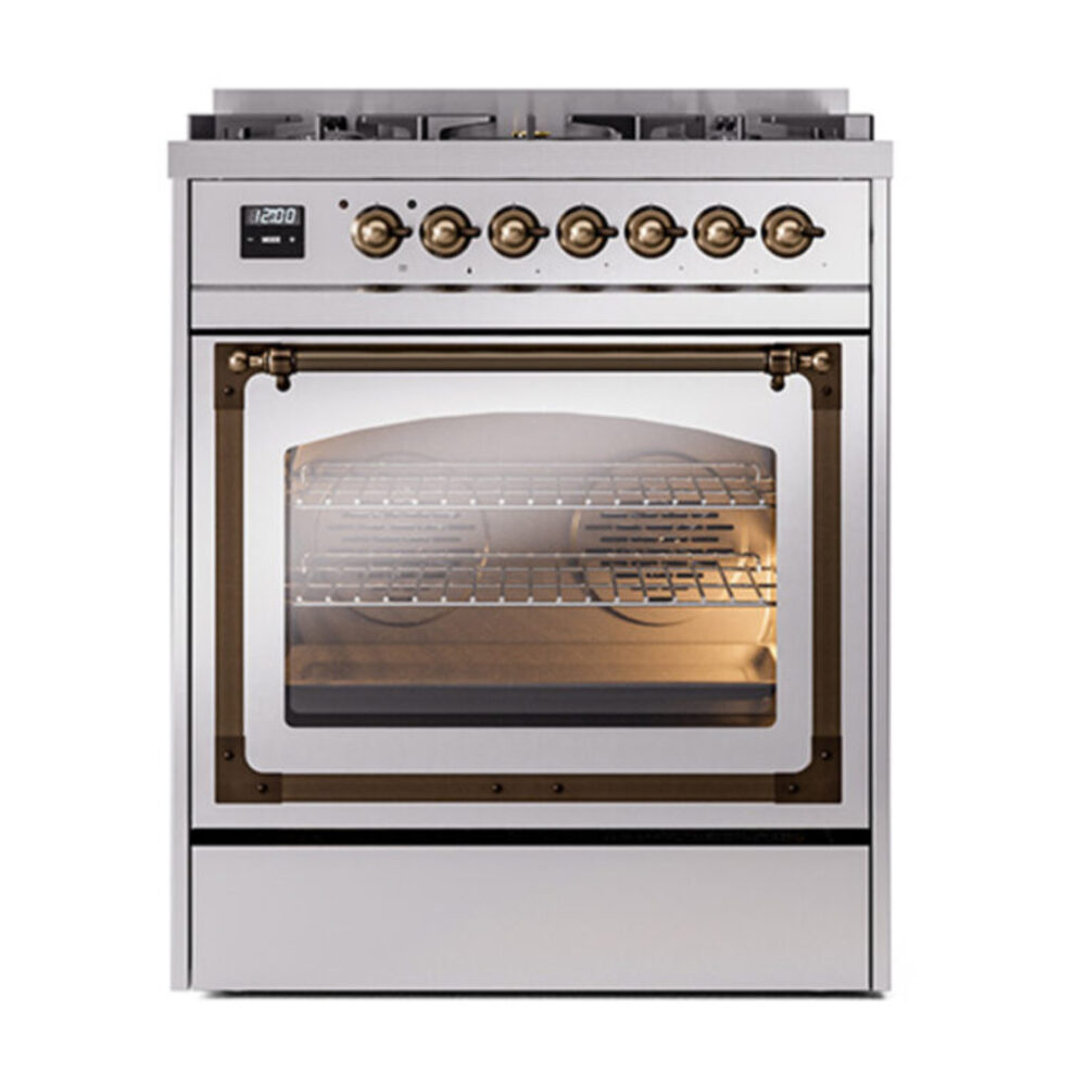 ILVE_UN30NMPSSB_Nostalgie_II_30"_Dual_Fuel_Range_front_view