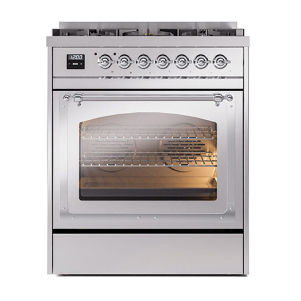 ILVE_UN30NMPSSC_Nostalgie_II_30"_Dual_Fuel_Range_front_view