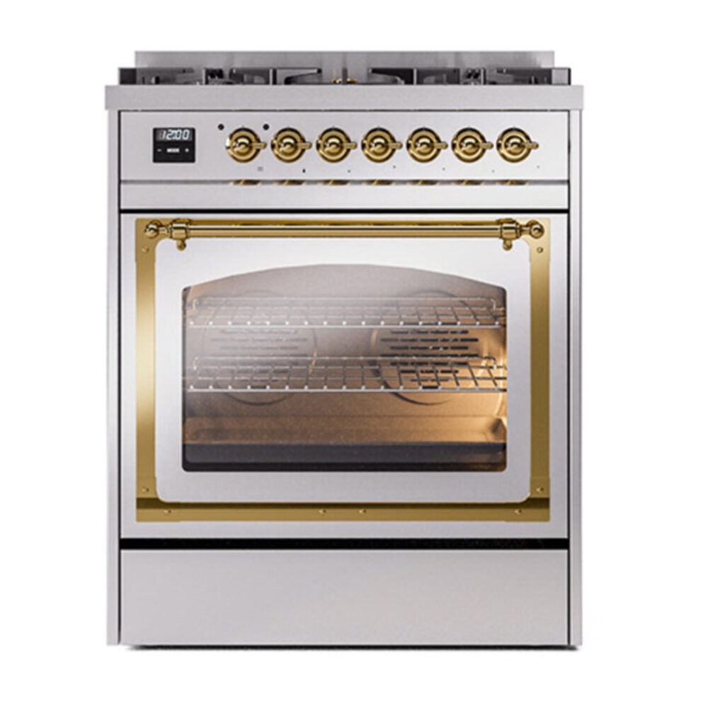 ILVE_UN30NMPSSGLP_Nostalgie_II_30"_Dual_Fuel_Range_front_view