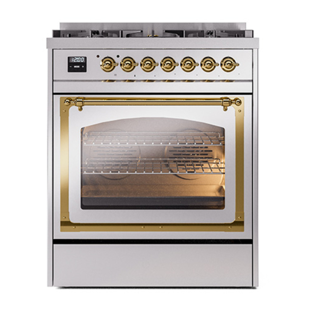 ILVE_UN30NMPSSGLP_Nostalgie_II_30"_Dual_Fuel_Range_front_view
