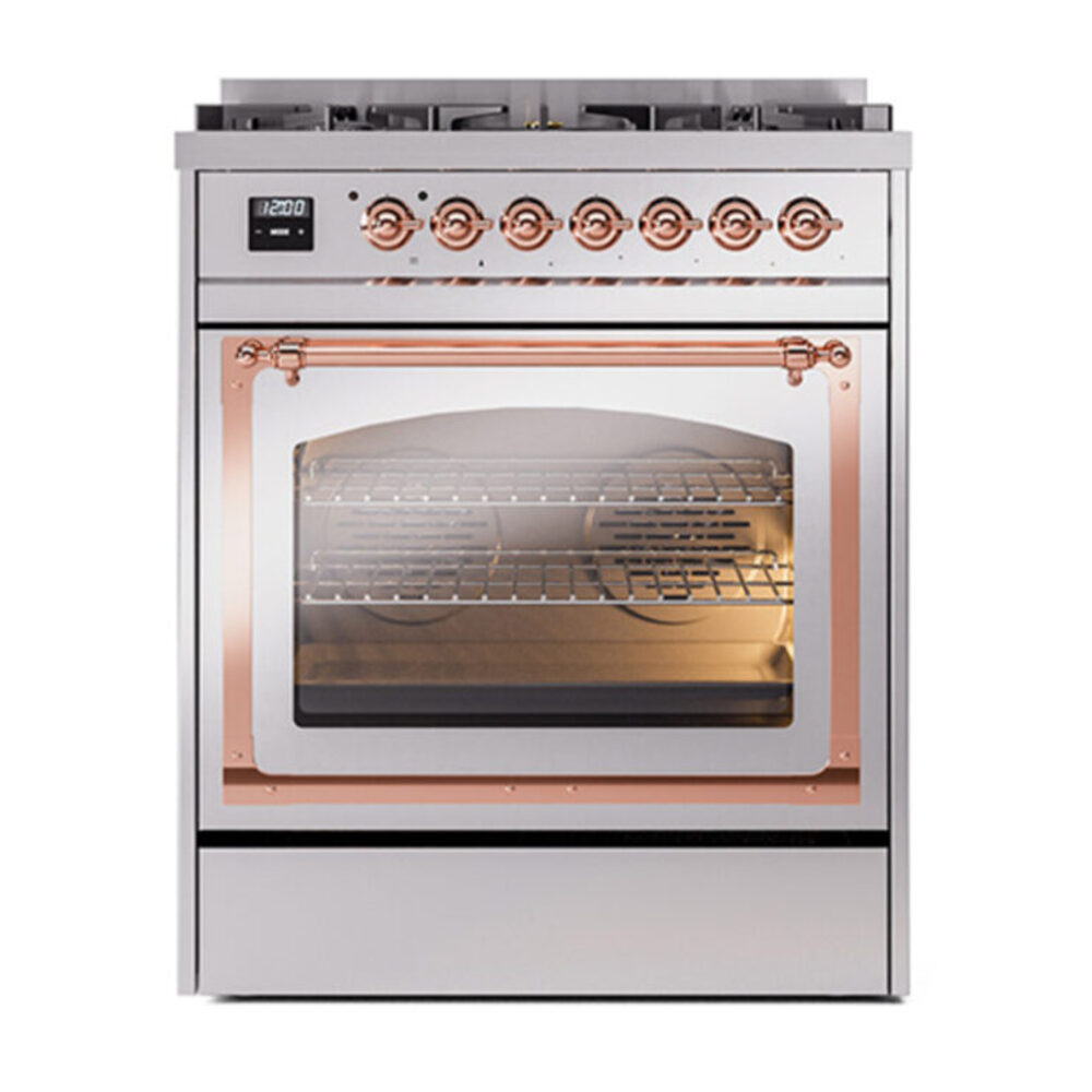 ILVE_UN30NMPSSPLP_Nostalgie_II_30"_Dual_Fuel_Range_front_view