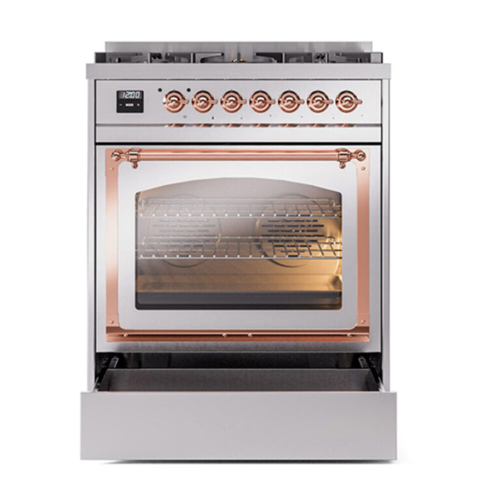 ILVE_UN30NMPSSPLP_Nostalgie_II_30"_Dual_Fuel_Range_drawer_opened
