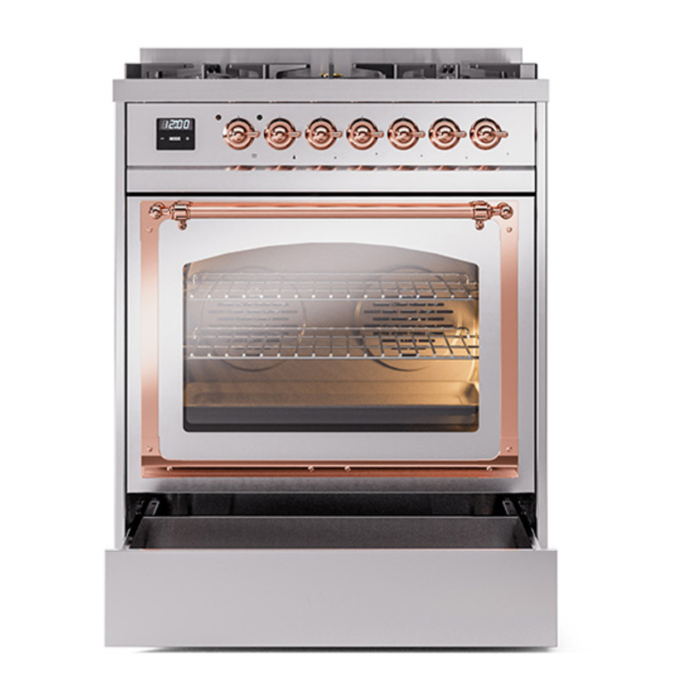 ILVE_UN30NMPSSP_Nostalgie_II_30"_Dual_Fuel_Range_drawer_opened