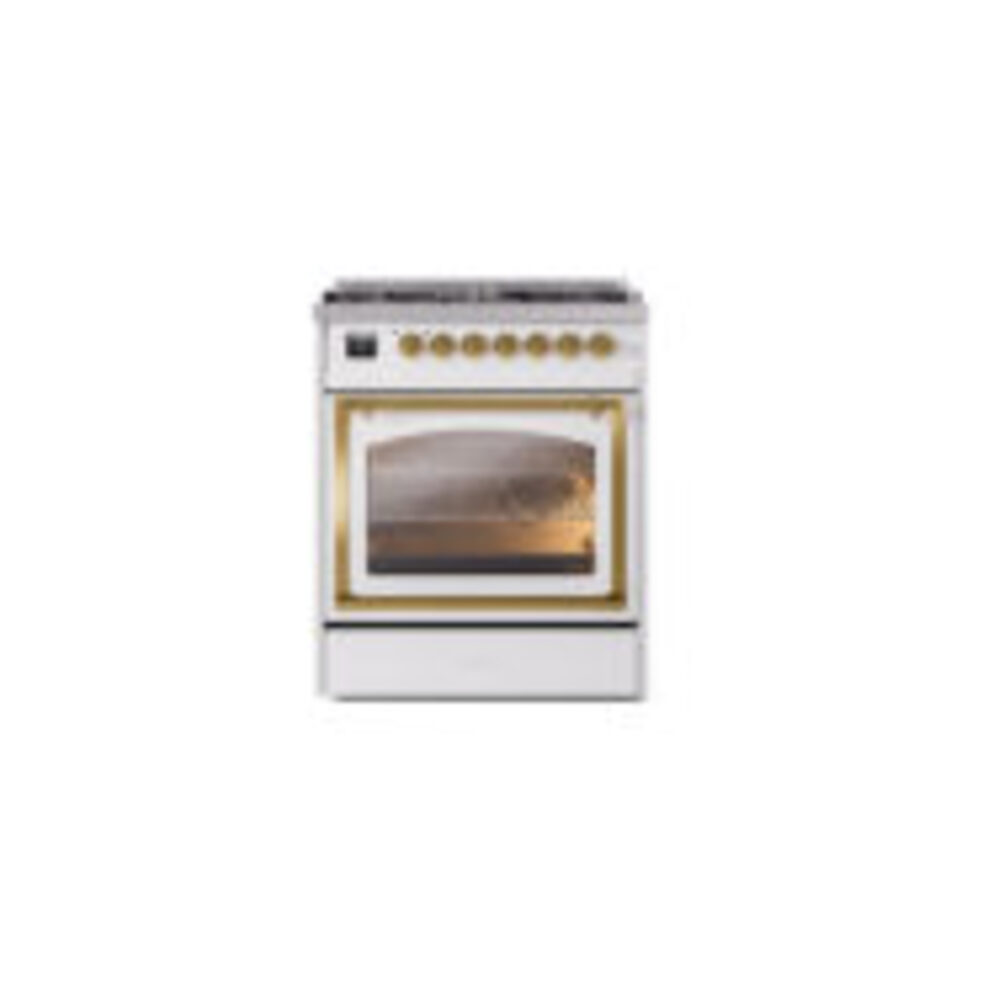 ILVE_UN30NMPWHGLP_Nostalgie_II_30"_Dual_Fuel_Range_front_view