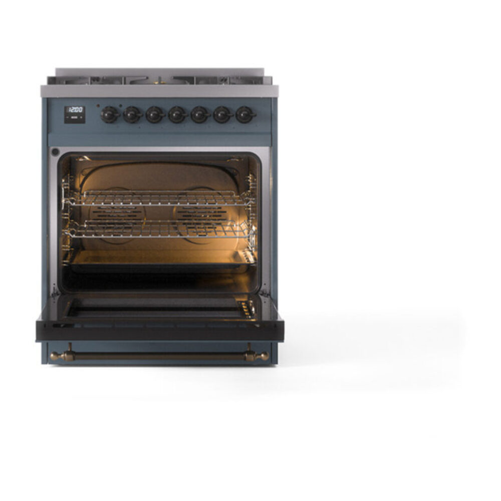 ILVE_UN30QNMPBGB_Nostalgie_II_30"_Dual_Fuel_Range_oven_door_opened