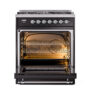 ILVE_UN30QNMPBKCLP_Nostalgie_II_30"_Dual_Fuel_Range_oven_door_opened