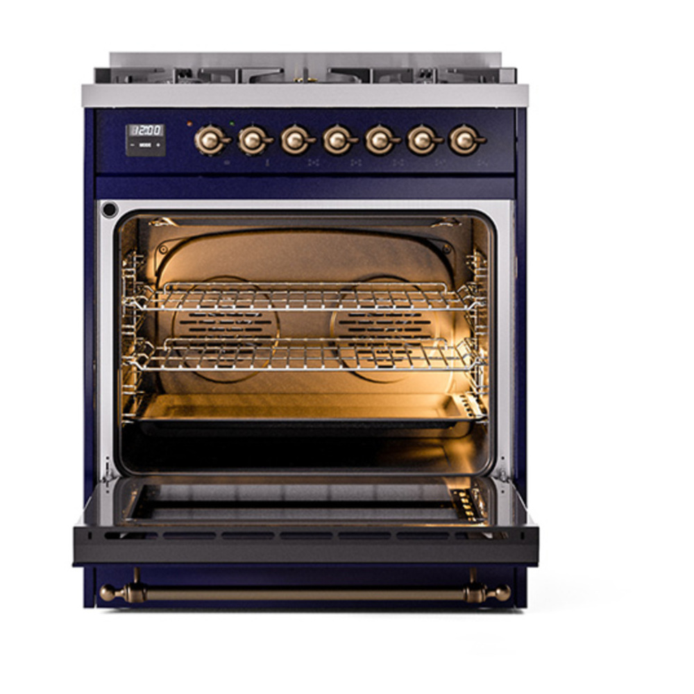ILVE_UN30QNMPMBBLP_Nostalgie_II_30"_Dual_Fuel_Range_oven_door_opened
