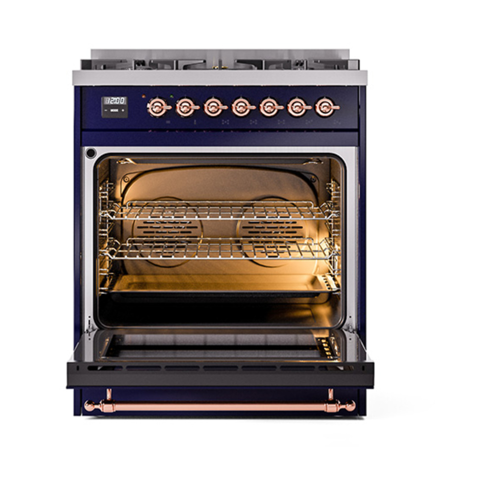 ILVE_UN30QNMPMBP_Nostalgie_II_30"_Dual_Fuel_Range_oven_door_opened