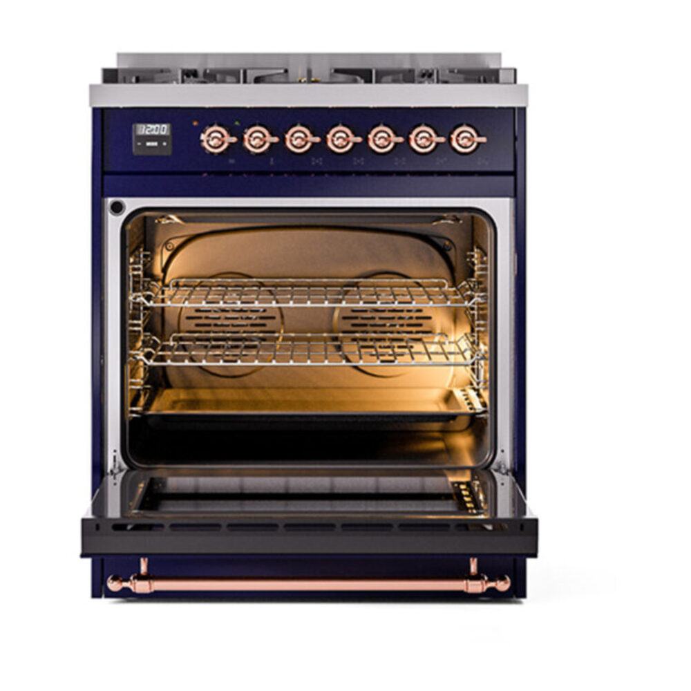 ILVE_UN30QNMPMBP_Nostalgie_II_30"_Dual_Fuel_Range_oven_door_opened