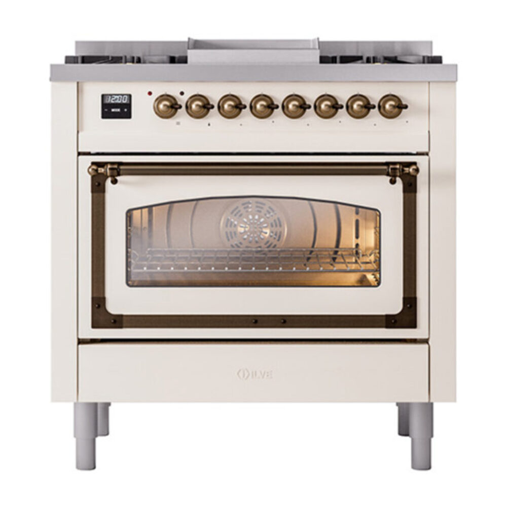 ILVE_UN36FNMPAWB_Nostalgie_II_30"_Dual_Fuel_Range_front_view