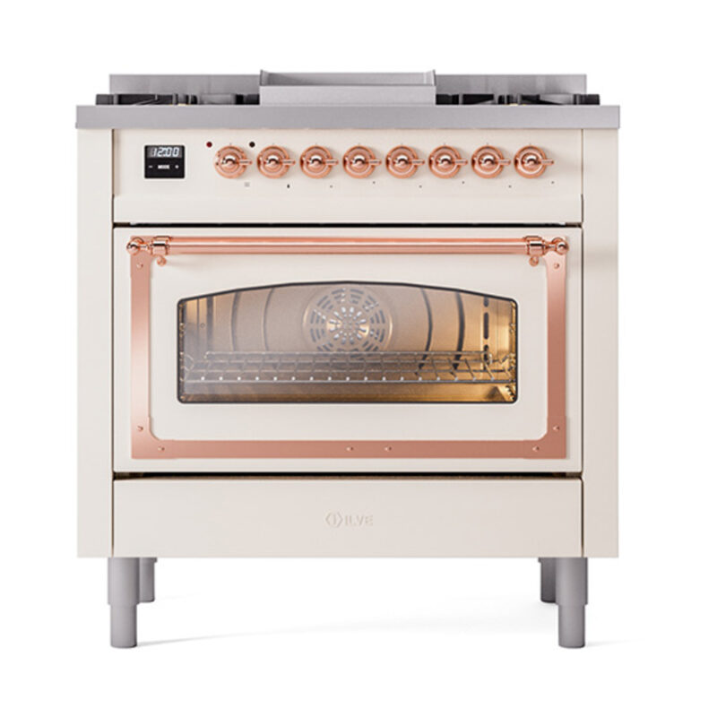 ILVE_UN36FNMPAWP_Nostalgie_II_30"_Dual_Fuel_Range_front_view