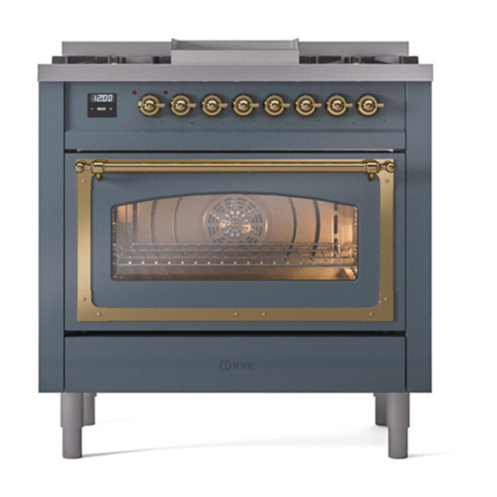 ILVE_UN36FNMPBGGLP_Nostalgie_II_30"_Dual_Fuel_Range_front_view