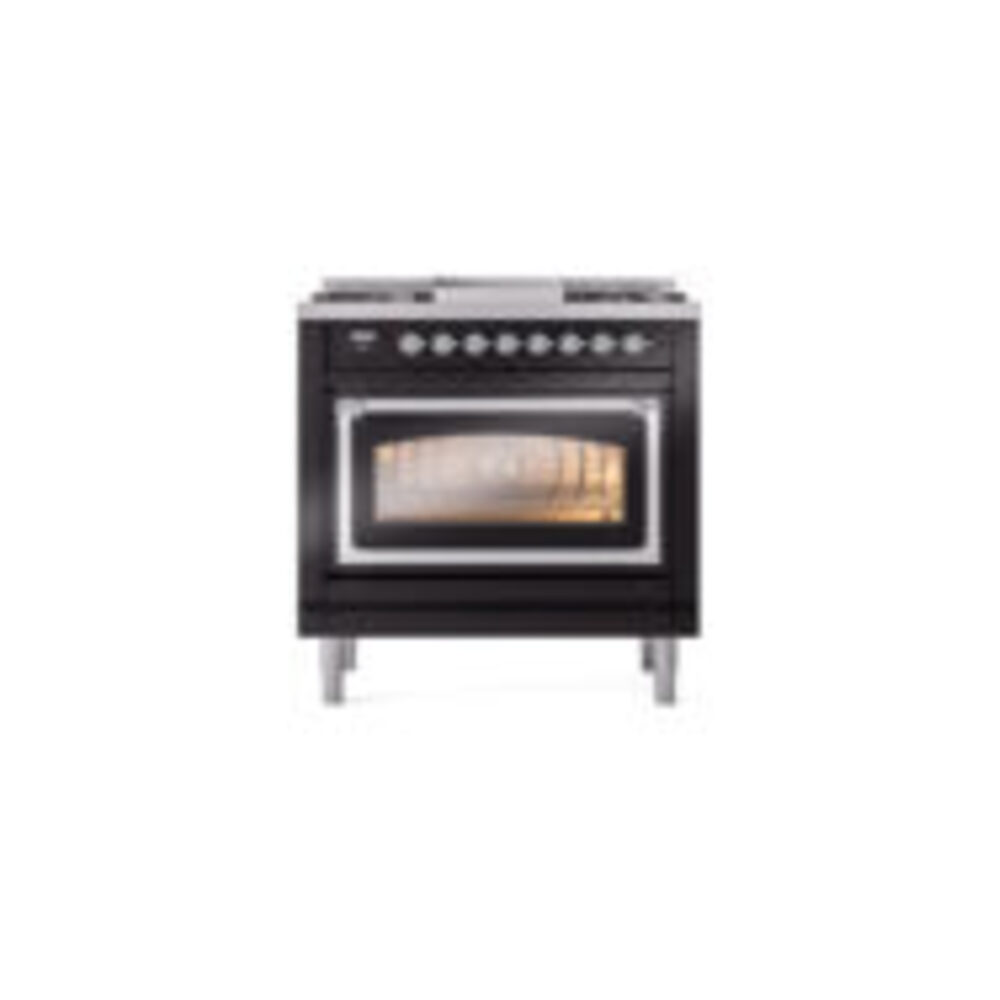 ILVE_UN36FNMPBKCLP_Nostalgie_II_30"_Dual_Fuel_Range_front_view
