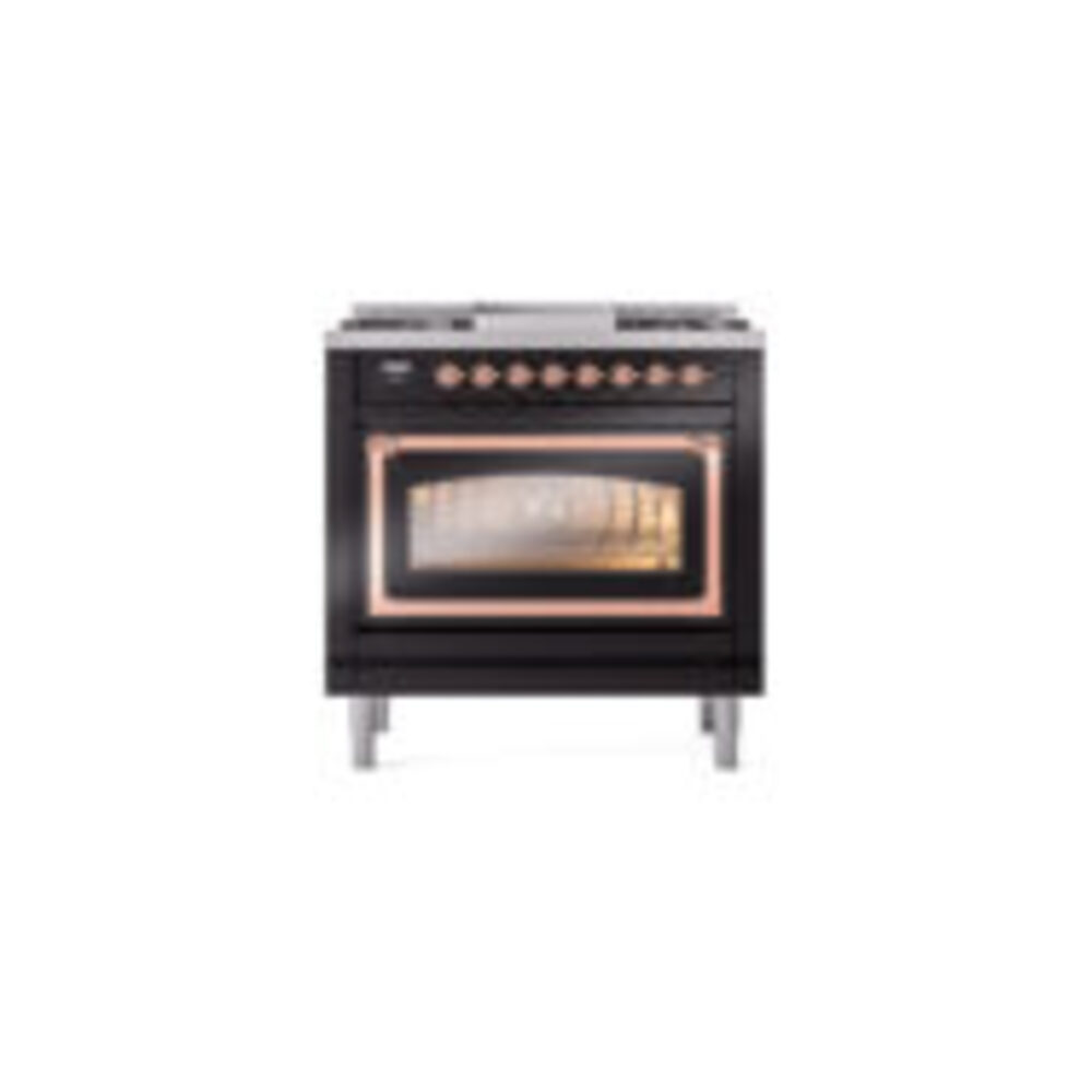 ILVE_UN36FNMPBKPLP_Nostalgie_II_30"_Dual_Fuel_Range_front_view