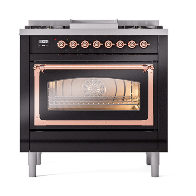 ILVE_UN36FNMPBKP_Nostalgie_II_30"_Dual_Fuel_Range_front_view