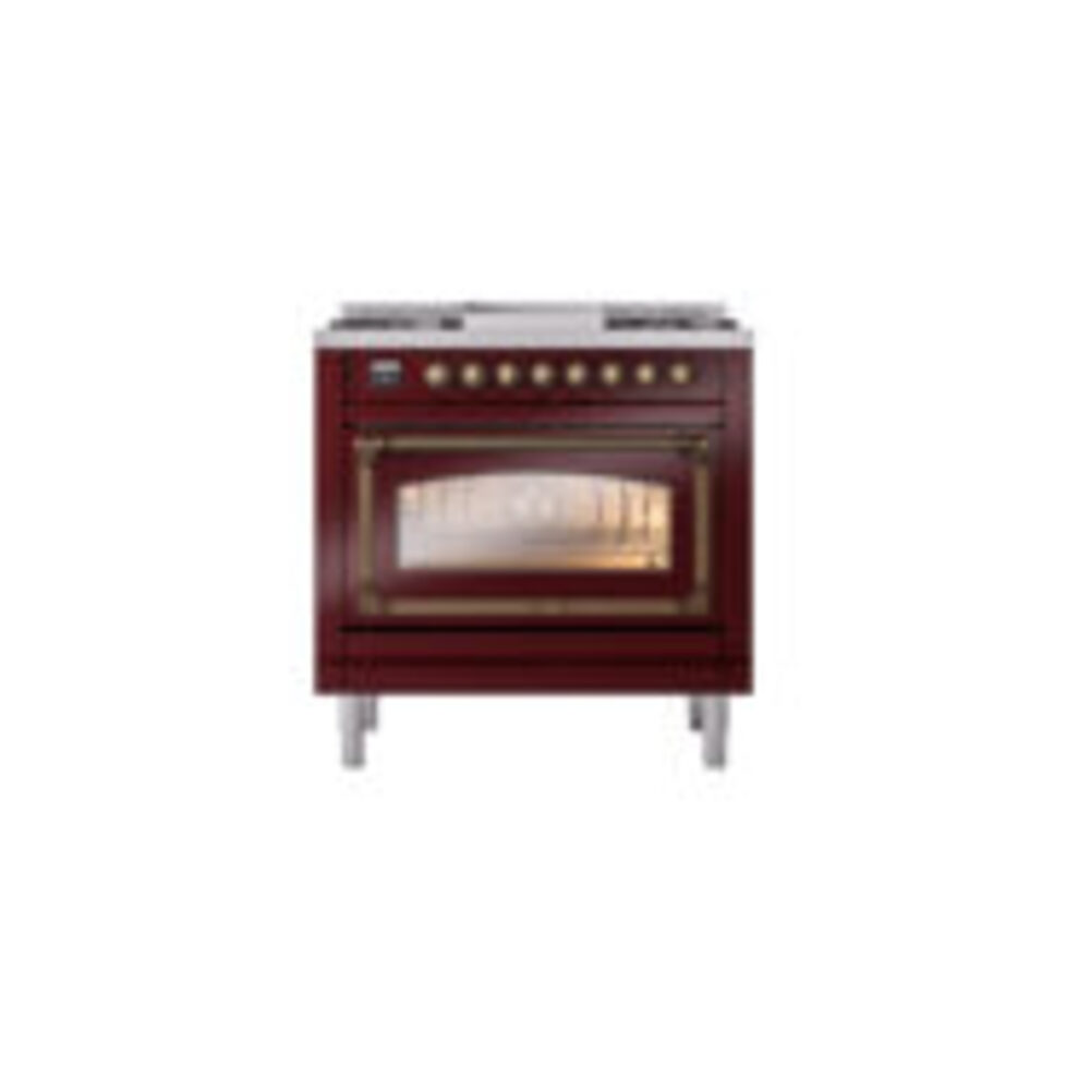 ILVE_UN36FNMPBUBLP_Nostalgie_II_30"_Dual_Fuel_Range_front_view