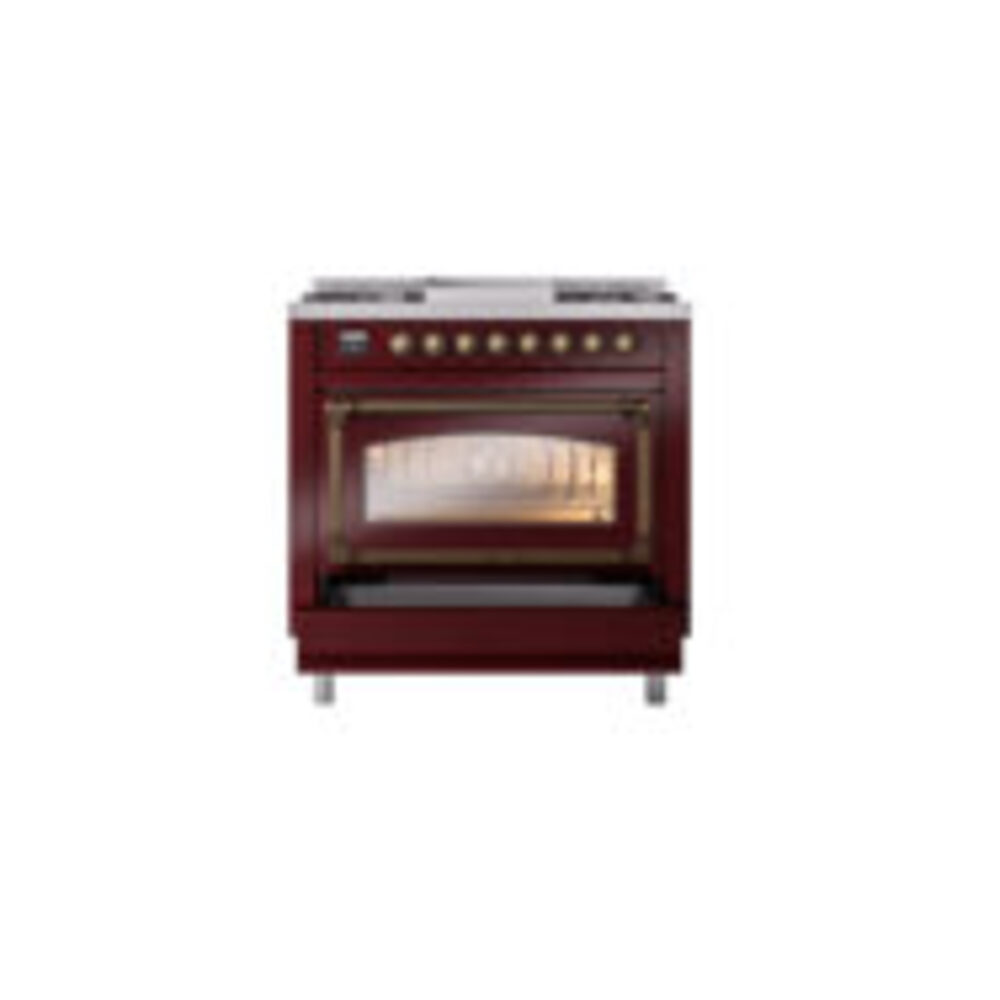 ILVE_UN36FNMPBUBLP_Nostalgie_II_30"_Dual_Fuel_Range_drawer_opened