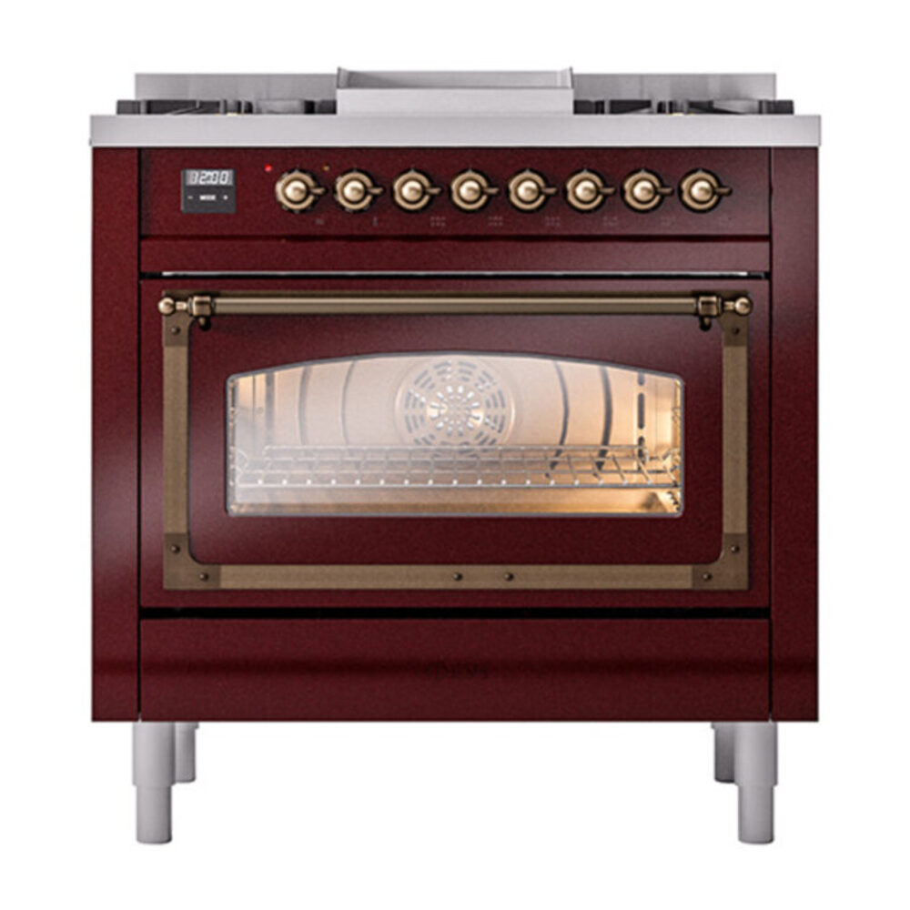 ILVE_UN36FNMPBUB_Nostalgie_II_30"_Dual_Fuel_Range_front_view