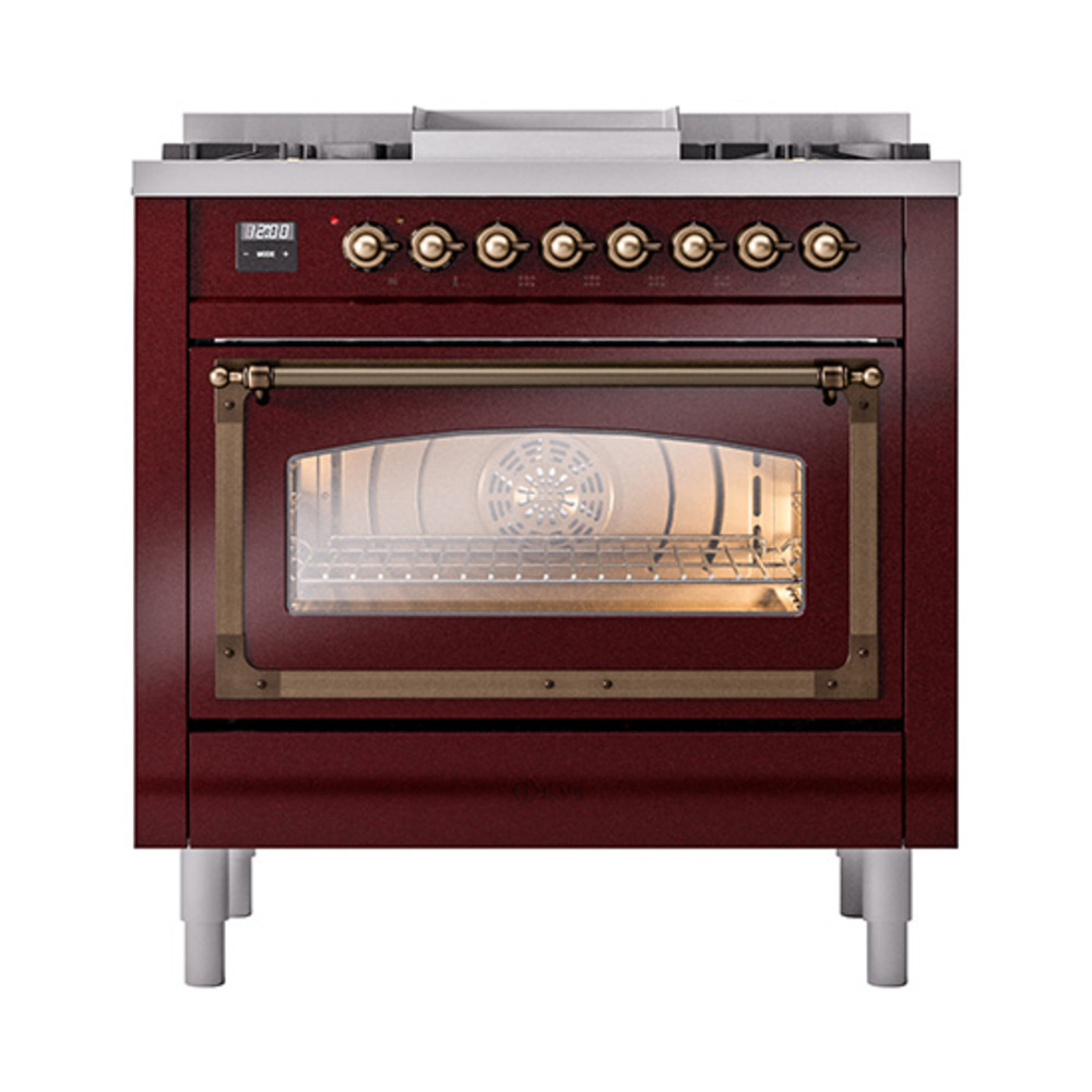 ILVE_UN36FNMPBUB_Nostalgie_II_30"_Dual_Fuel_Range_front_view