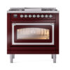 ILVE_UN36FNMPBUCLP_Nostalgie_II_30"_Dual_Fuel_Range_front_view