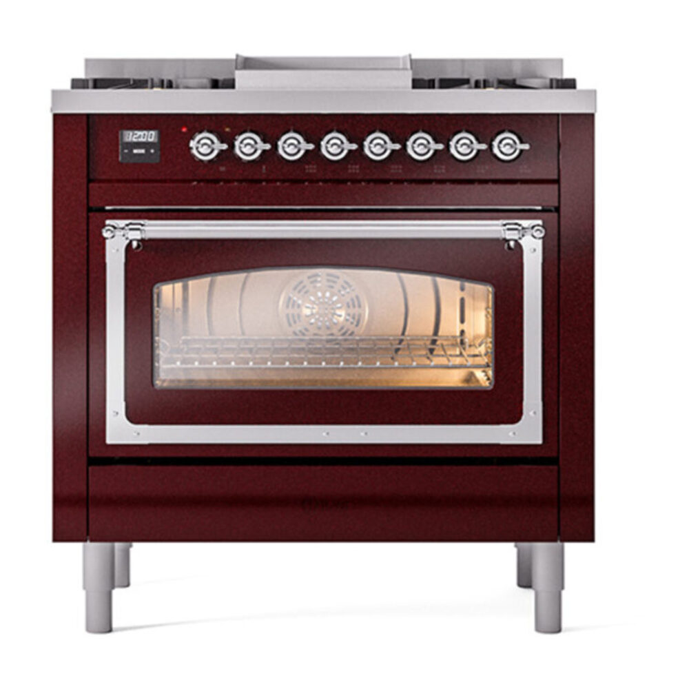 ILVE_UN36FNMPBUCLP_Nostalgie_II_30"_Dual_Fuel_Range_front_view