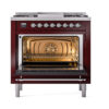 ILVE_UN36FNMPBUCLP_Nostalgie_II_30"_Dual_Fuel_Range_oven_door_opened