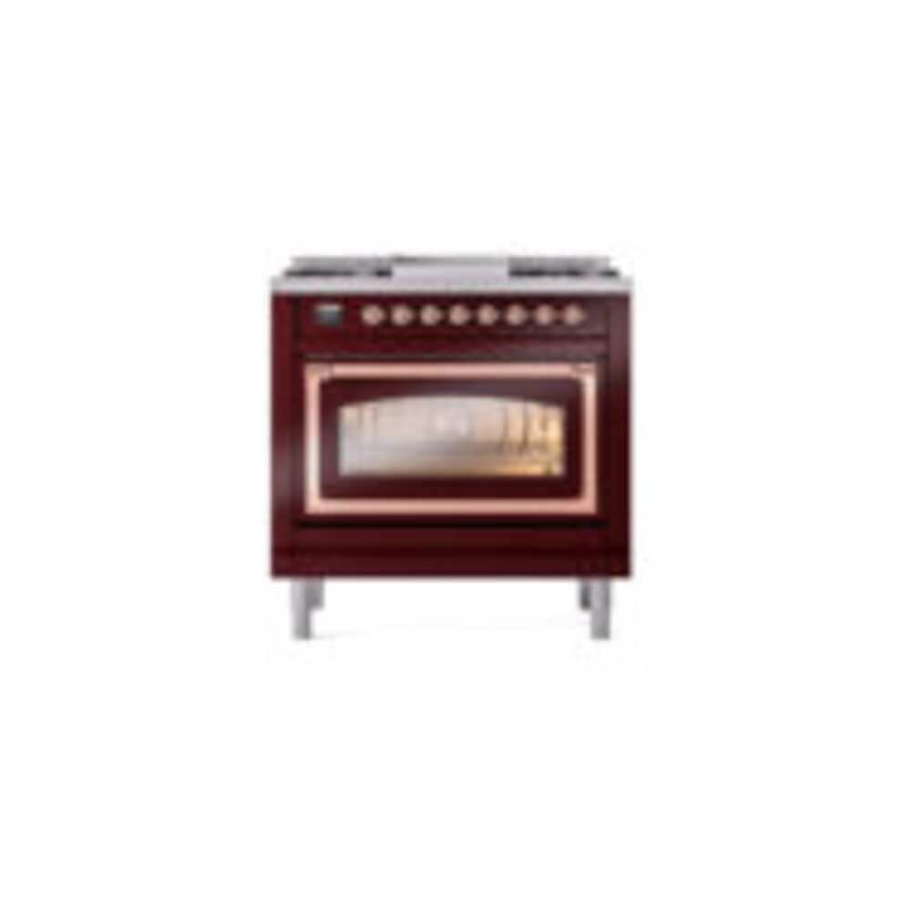 ILVE_UN36FNMPBUP_Nostalgie_II_30"_Dual_Fuel_Range_front_view
