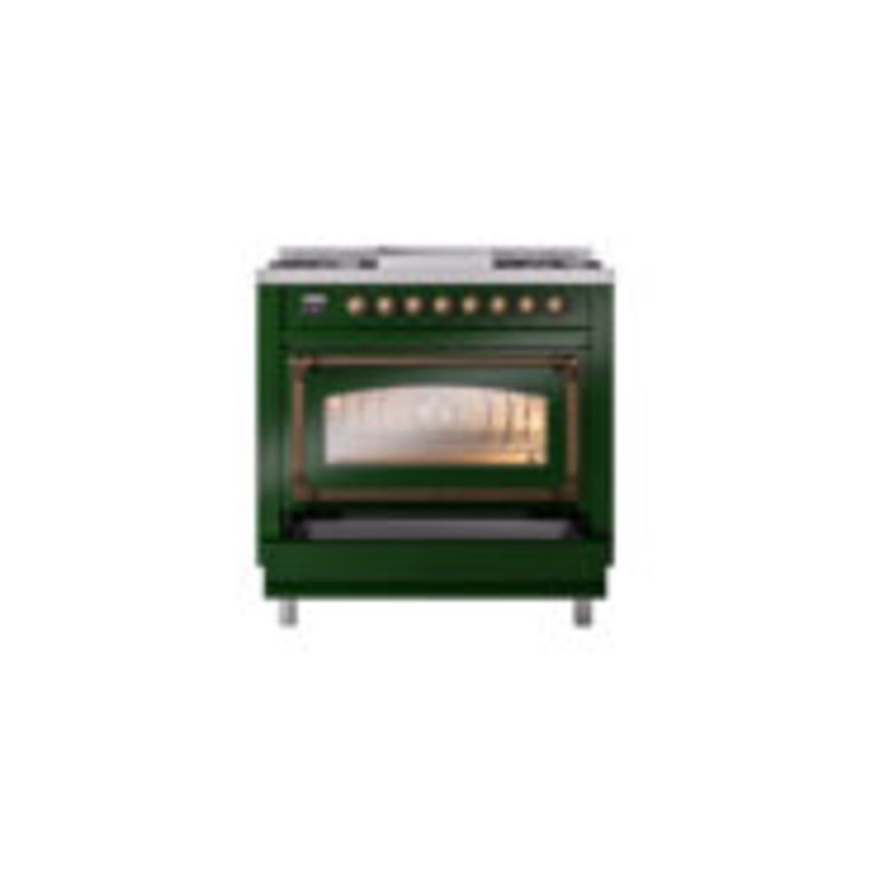 ILVE_UN36FNMPEGBLP_Nostalgie_II_30"_Dual_Fuel_Range_drawer_opened