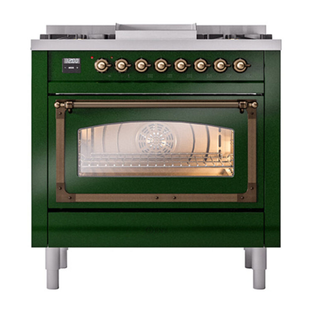 ILVE_UN36FNMPEGB_Nostalgie_II_30"_Dual_Fuel_Range_front_view