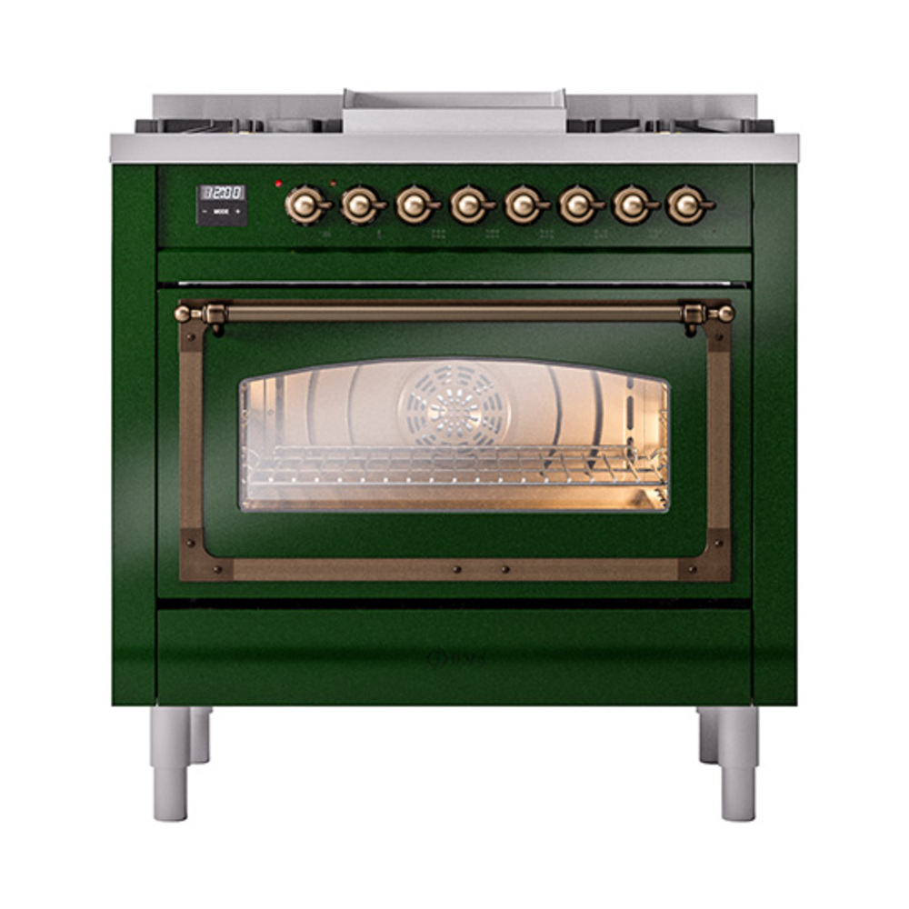 ILVE_UN36FNMPEGB_Nostalgie_II_30"_Dual_Fuel_Range_front_view