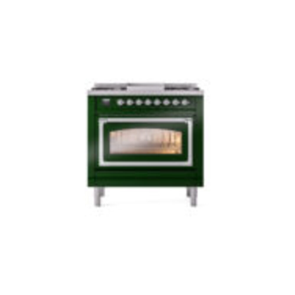 ILVE_UN36FNMPEGCLP_Nostalgie_II_30"_Dual_Fuel_Range_front_view
