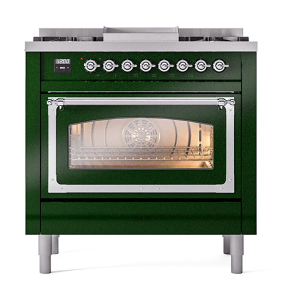 ILVE_UN36FNMPEGC_Nostalgie_II_30"_Dual_Fuel_Range_front_view