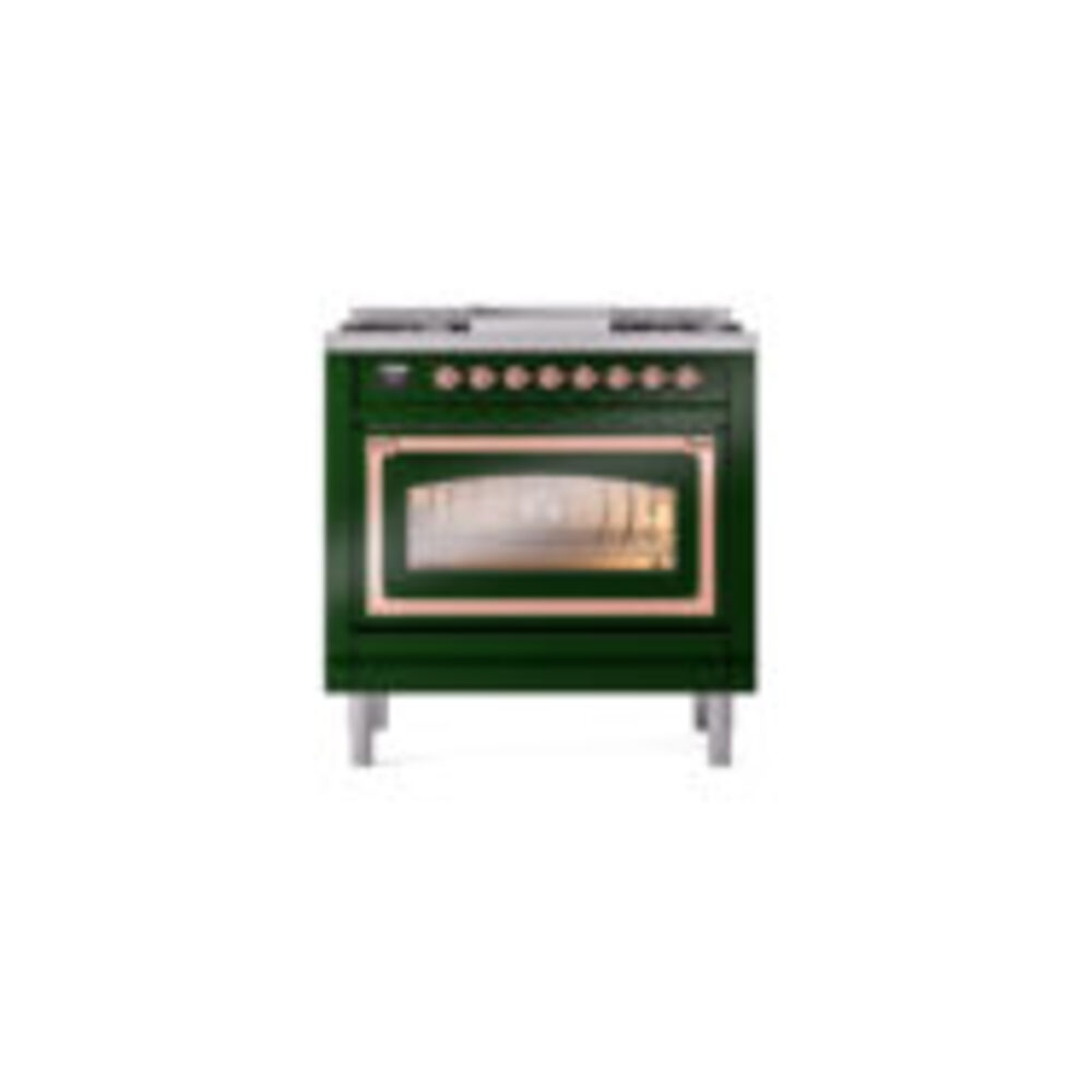 ILVE_UN36FNMPEGPLP_Nostalgie_II_30"_Dual_Fuel_Range_front_view