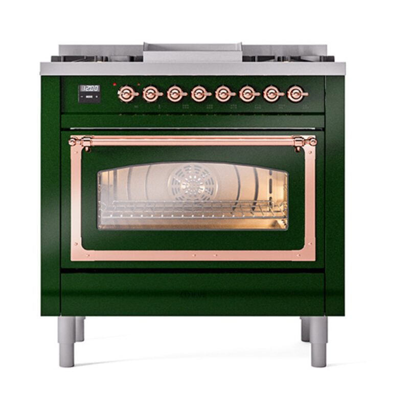 ILVE_UN36FNMPEGPLP_Nostalgie_II_30"_Dual_Fuel_Range_front_view