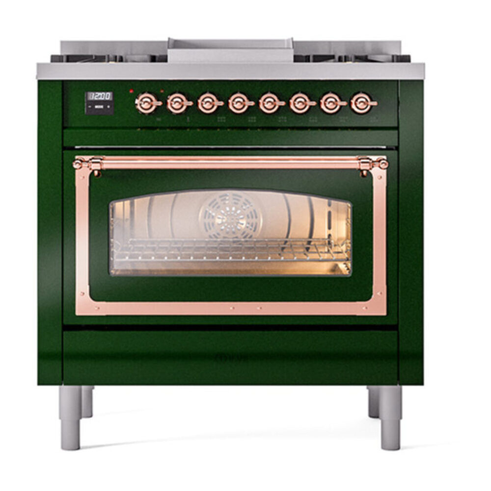ILVE_UN36FNMPEGP_Nostalgie_II_30"_Dual_Fuel_Range_front_view
