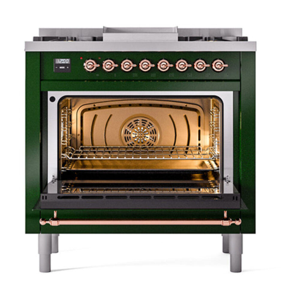 ILVE_UN36FNMPEGP_Nostalgie_II_30"_Dual_Fuel_Range_oven_door_opened
