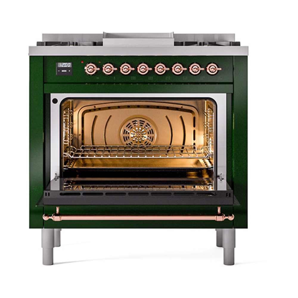 ILVE_UN36FNMPEGP_Nostalgie_II_30"_Dual_Fuel_Range_oven_door_opened