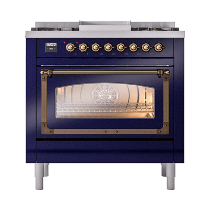ILVE_UN36FNMPMBBLP_Nostalgie_II_30"_Dual_Fuel_Range_front_view