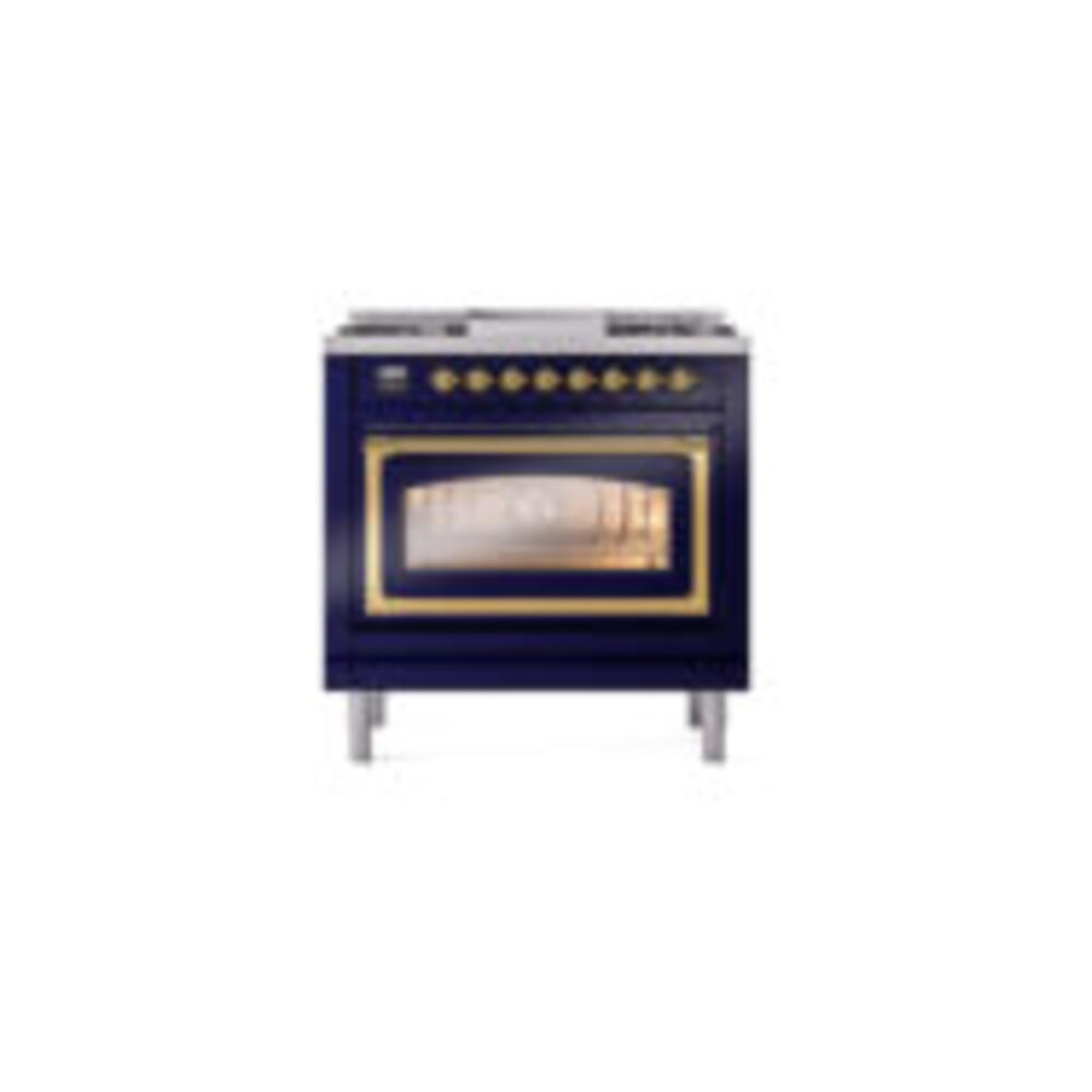 ILVE_UN36FNMPMBGLP_Nostalgie_II_30"_Dual_Fuel_Range_front_view