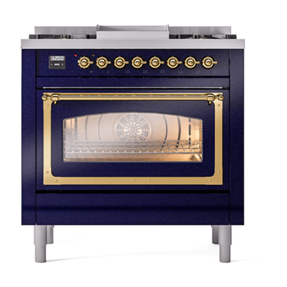 ILVE_UN36FNMPMBGLP_Nostalgie_II_30"_Dual_Fuel_Range_front_view