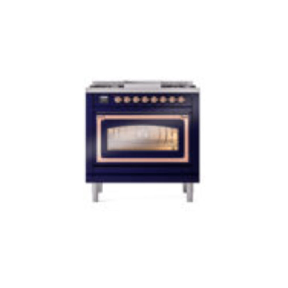 ILVE_UN36FNMPMBPLP_Nostalgie_II_30"_Dual_Fuel_Range_front_view