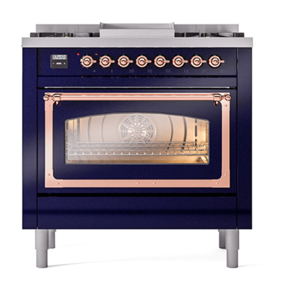 ILVE_UN36FNMPMBPLP_Nostalgie_II_30"_Dual_Fuel_Range_front_view