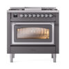 ILVE_UN36FNMPMGC_Nostalgie_II_30"_Dual_Fuel_Range_front_view