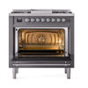 ILVE_UN36FNMPMGC_Nostalgie_II_30"_Dual_Fuel_Range_oven_door_opened