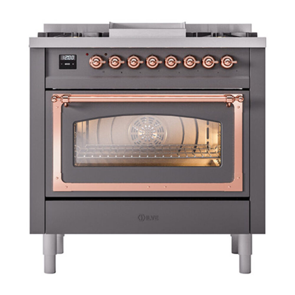 ILVE_UN36FNMPMGPLP_Nostalgie_II_30"_Dual_Fuel_Range_front_view