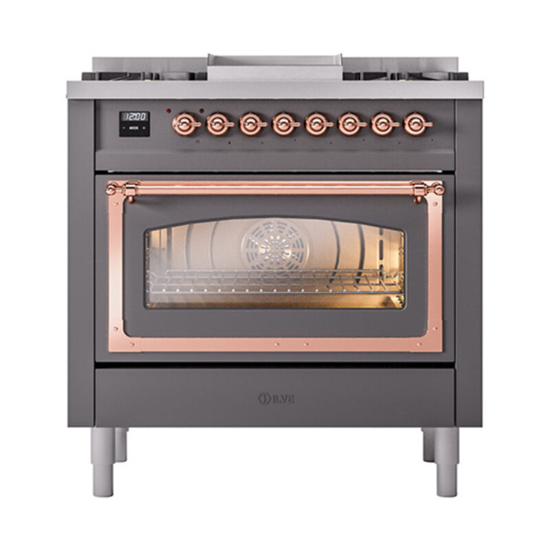 ILVE_UN36FNMPMGP_Nostalgie_II_30"_Dual_Fuel_Range_front_view