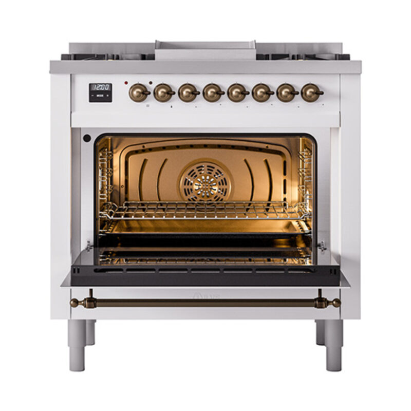 ILVE_UN36FNMPRABLP_Nostalgie_II_30"_Dual_Fuel_Range_oven_door_opened