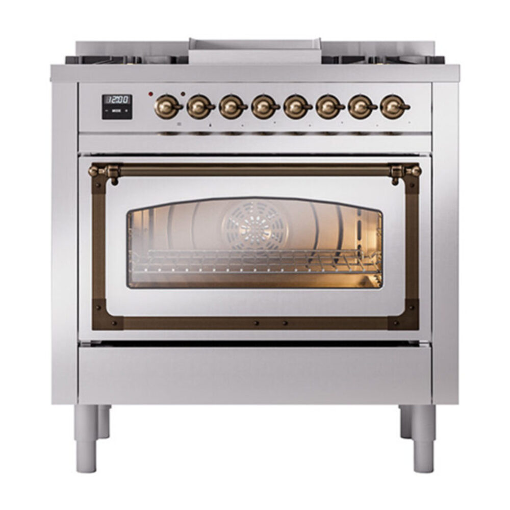 ILVE_UN36FNMPSSBLP_Nostalgie_II_30"_Dual_Fuel_Range_front_view