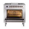 ILVE_UN36FNMPSSBLP_Nostalgie_II_30"_Dual_Fuel_Range_oven_door_opened